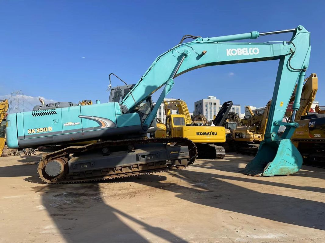 الحفارة الكبيرة الكوبيلكو ذات الوزن 35 طن SK350LC-8 الحفارات المستخدمة نظيفة في المخزون