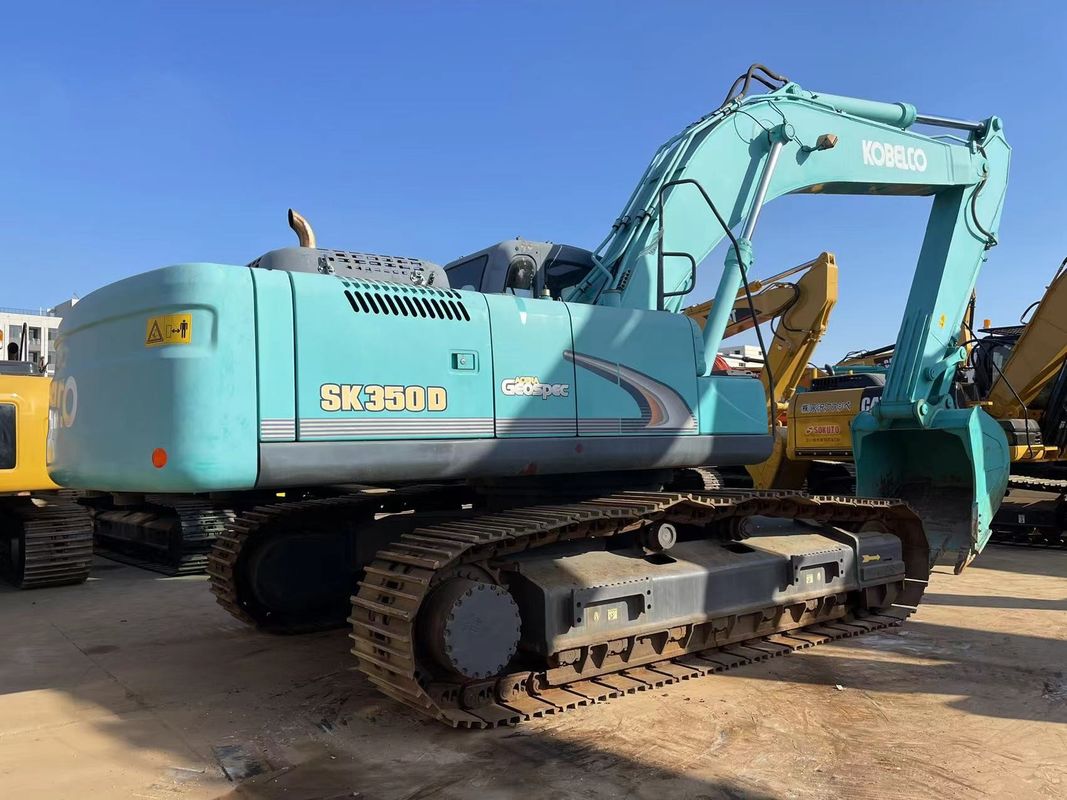 الحفارة الكبيرة الكوبيلكو ذات الوزن 35 طن SK350LC-8 الحفارات المستخدمة نظيفة في المخزون