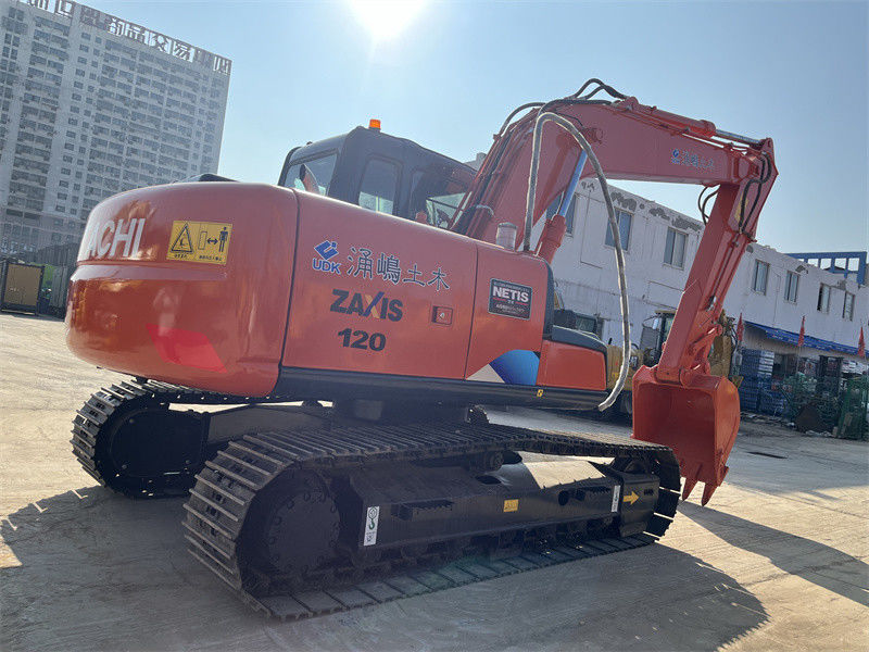 12 طن حفرة هيتاشي ZX120 المستخدمة اليابان أصل حفرة هيتاشي ZX120 التعدين المستخدمة
