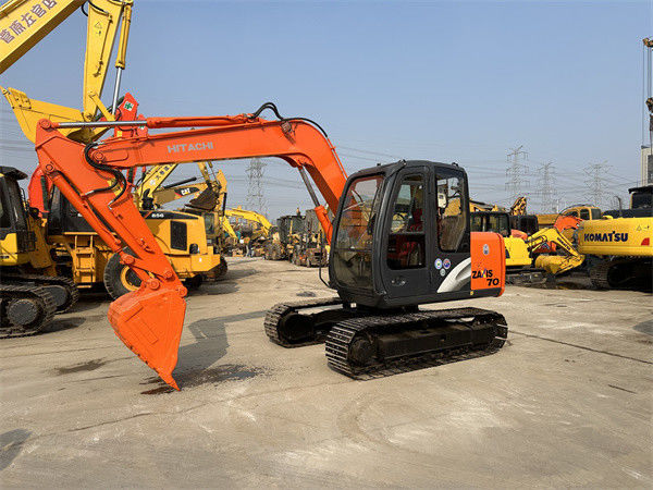 الحفارات المستعملة هيتاشي ZX70 الحفارة الزحفية الهيدروليكية مستعملة 7 أطنان ميني هيتاشي الحفارة 70