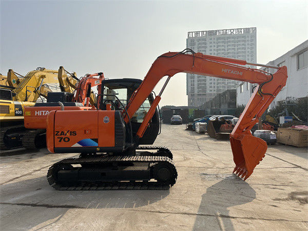 الحفارات المستعملة هيتاشي ZX70 الحفارة الزحفية الهيدروليكية مستعملة 7 أطنان ميني هيتاشي الحفارة 70
