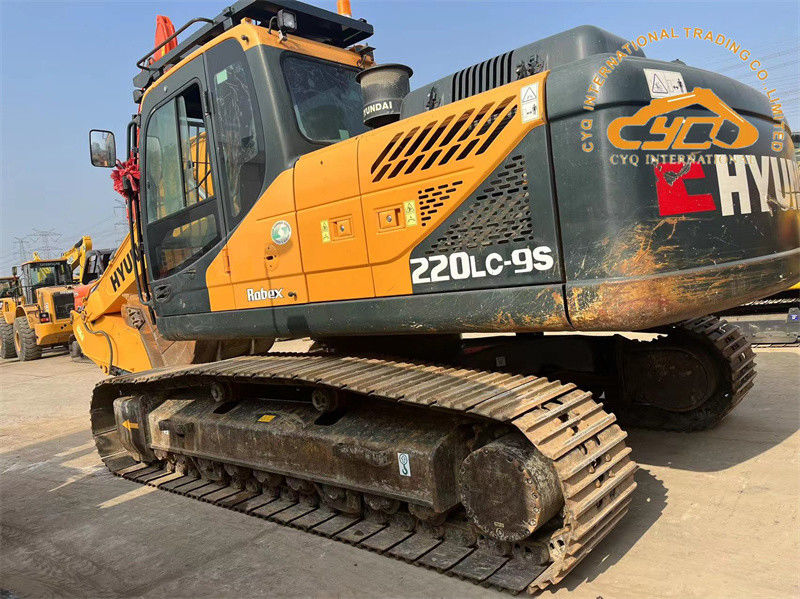 الطلاء الأصلي مستعمل حفرة هيونداي 220LC-9S 22 طن يد ثانية هيونداي 220 حفرة
