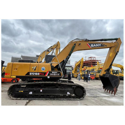 حفر هيدروليكي مستعمل 21 طن SANY 215C أداء ممتاز لون بني
