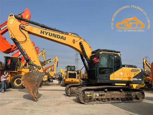 الطلاء الأصلي مستعمل حفرة هيونداي 220LC-9S 22 طن يد ثانية هيونداي 220 حفرة