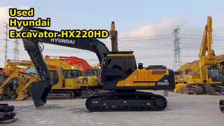 Hyundai Excavator HX220HD موديل متين للخدمة الشاقة بقوة 120 كيلو وات ودلو 1.2 متر مكعب